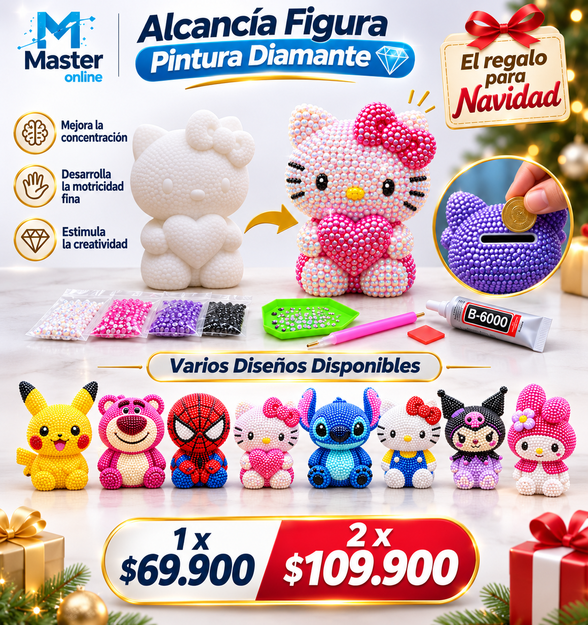 ALCANCIA FIGURA PINTURA DIAMANTE