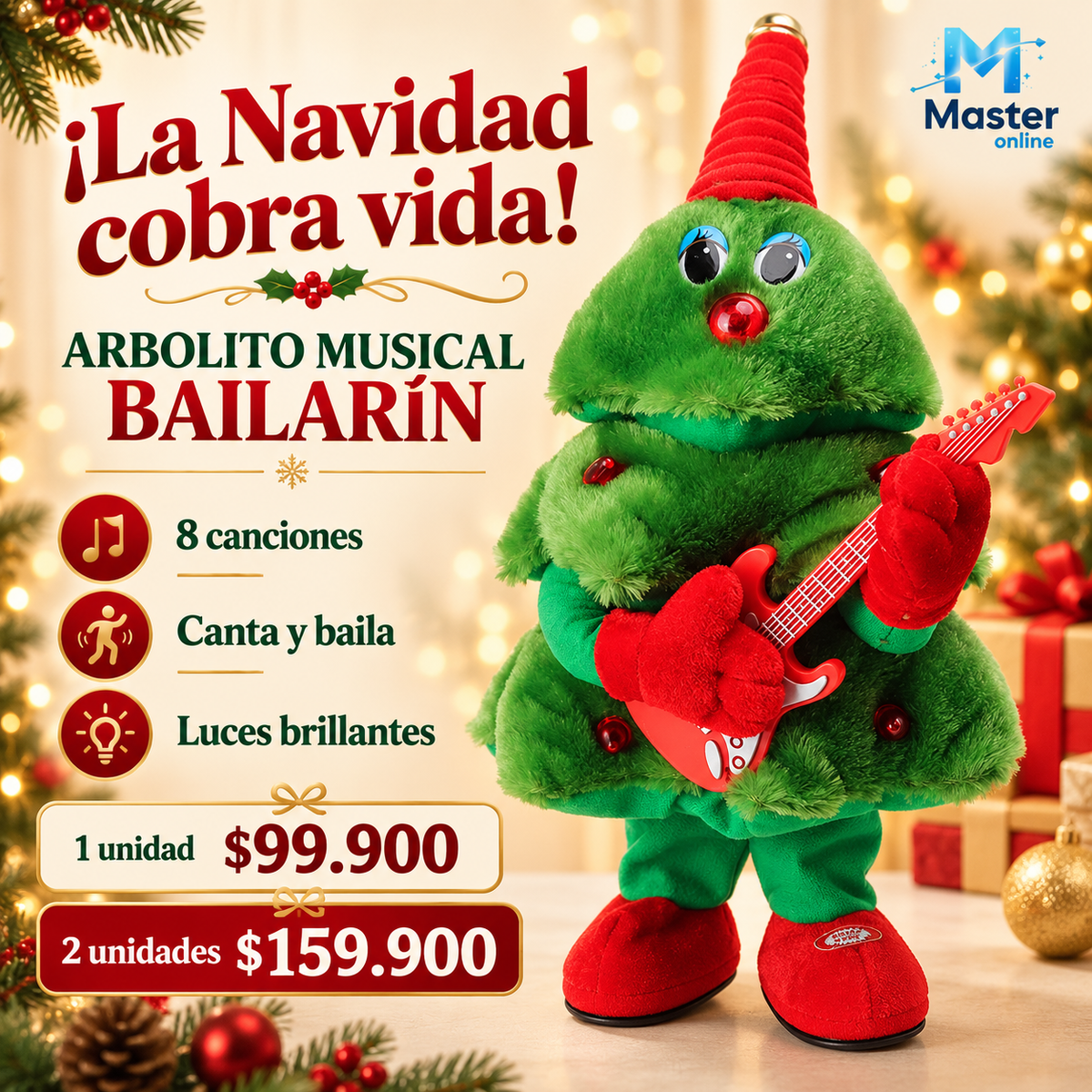 ARBOLITO DE NAVIDAD MUSICAL BAILARIN