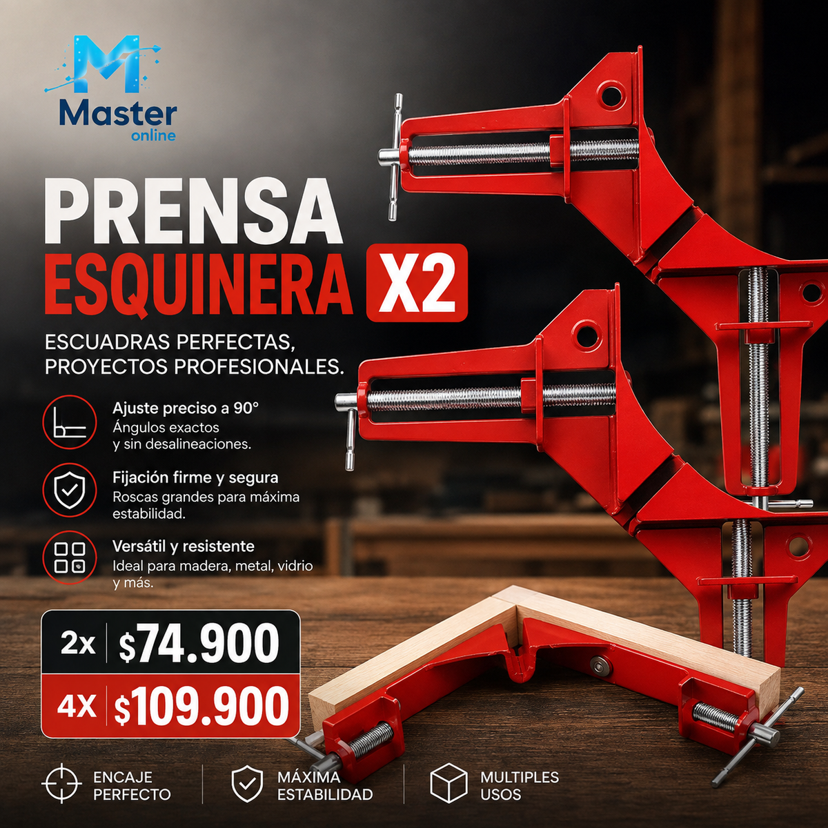 PRENSA ESQUINERA X2