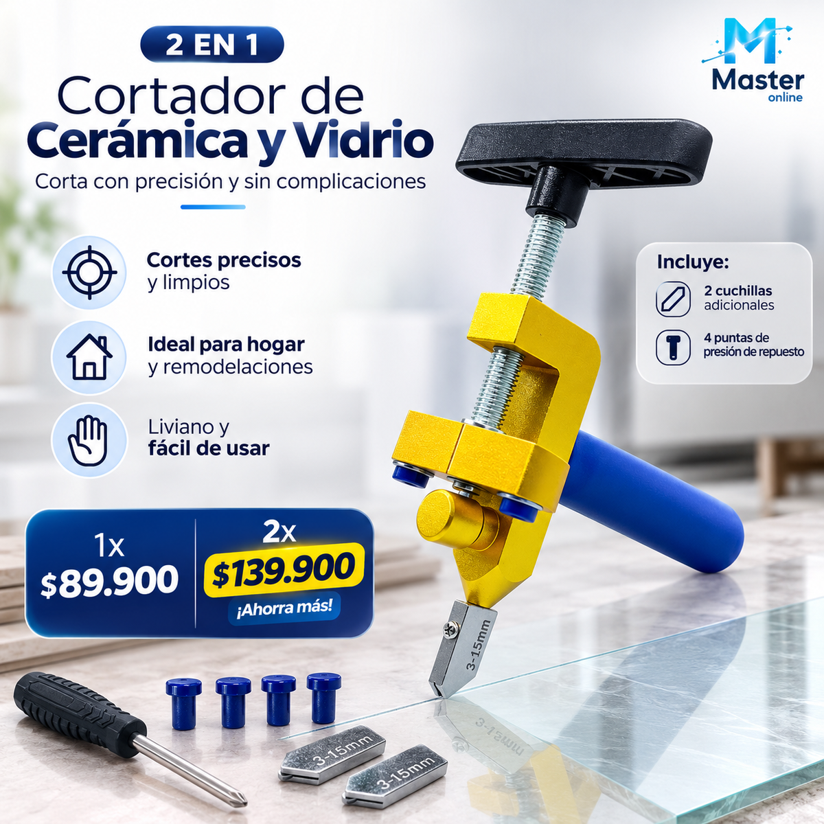 CORTADOR DE CERAMICA Y VIDRIO