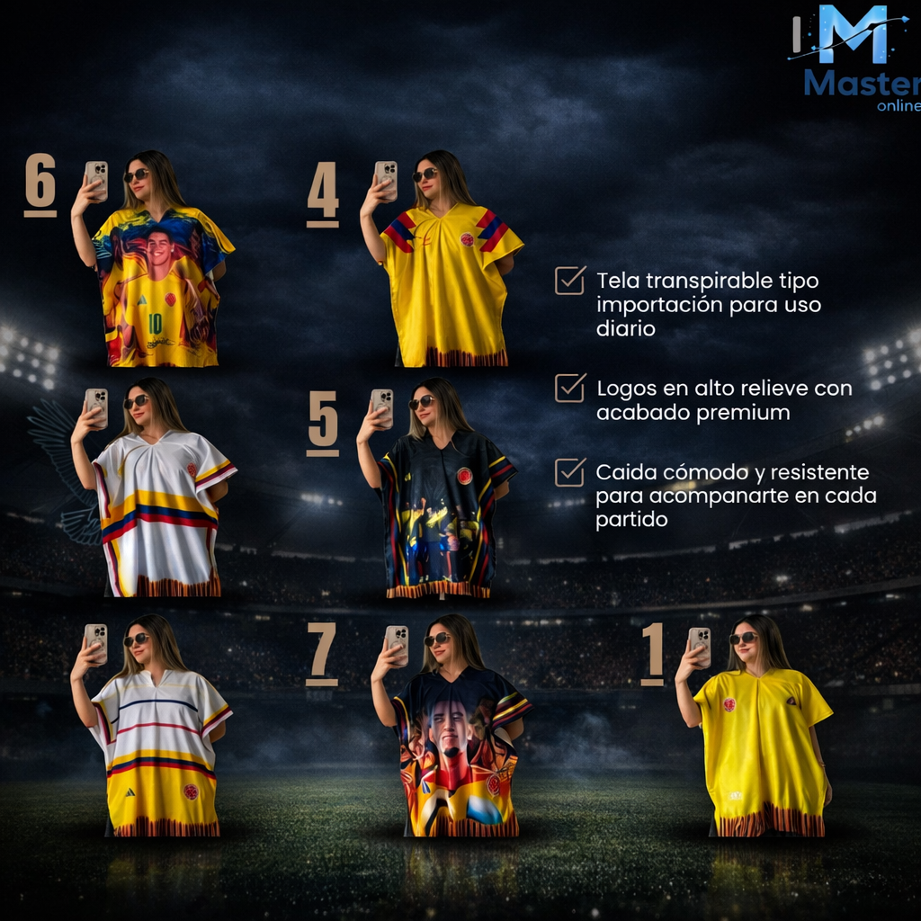 PONCHOS CONMEMORATIVO SELECCION COLOMBIA