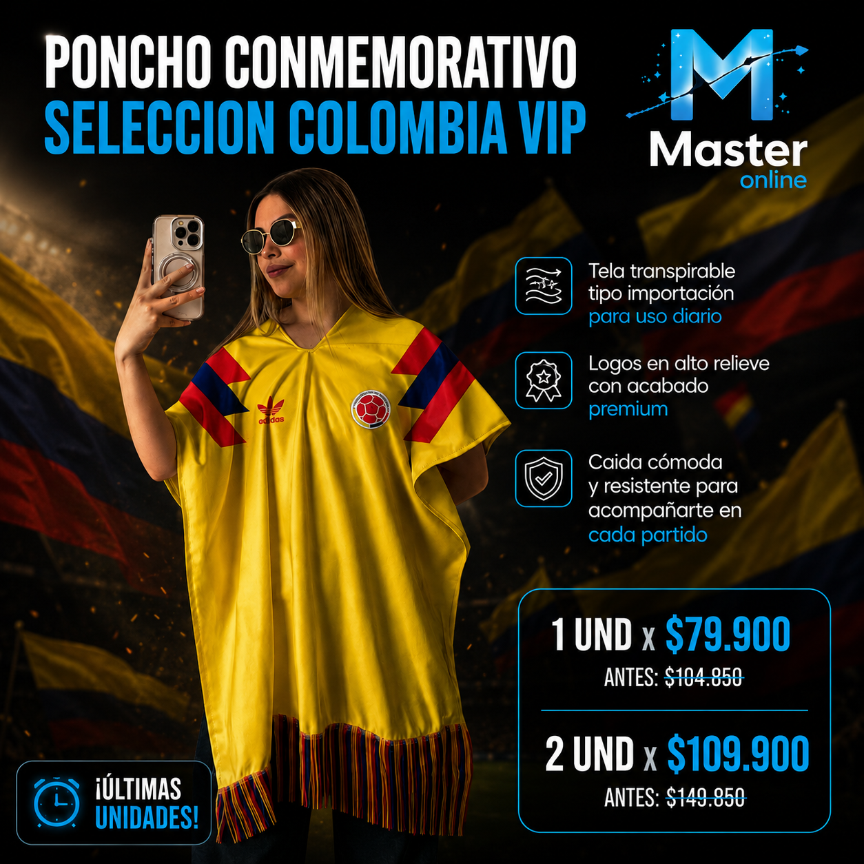 PONCHOS CONMEMORATIVO SELECCION COLOMBIA