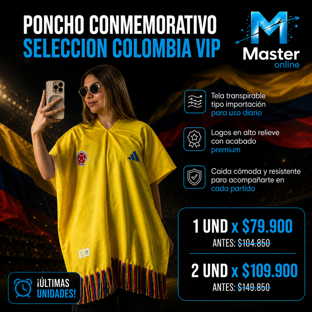 PONCHOS CONMEMORATIVO SELECCION COLOMBIA