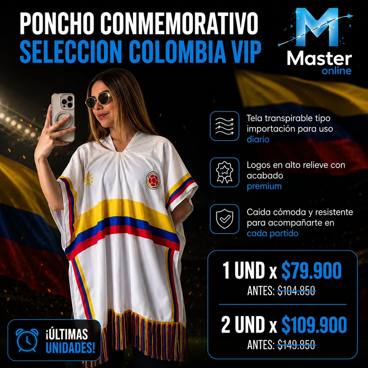PONCHOS CONMEMORATIVO SELECCION COLOMBIA