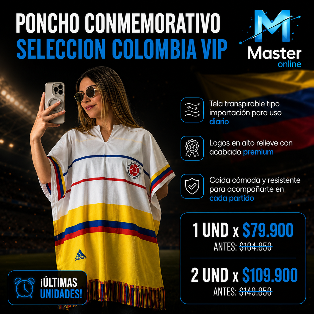 PONCHOS CONMEMORATIVO SELECCION COLOMBIA
