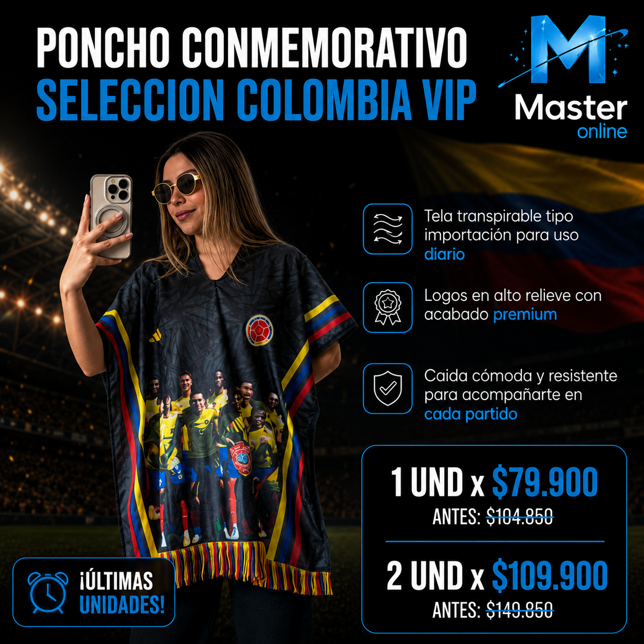 PONCHOS CONMEMORATIVO SELECCION COLOMBIA