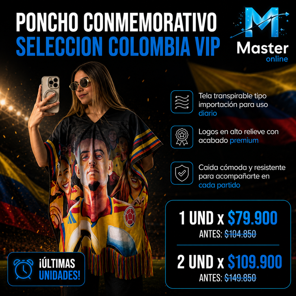 PONCHOS CONMEMORATIVO SELECCION COLOMBIA