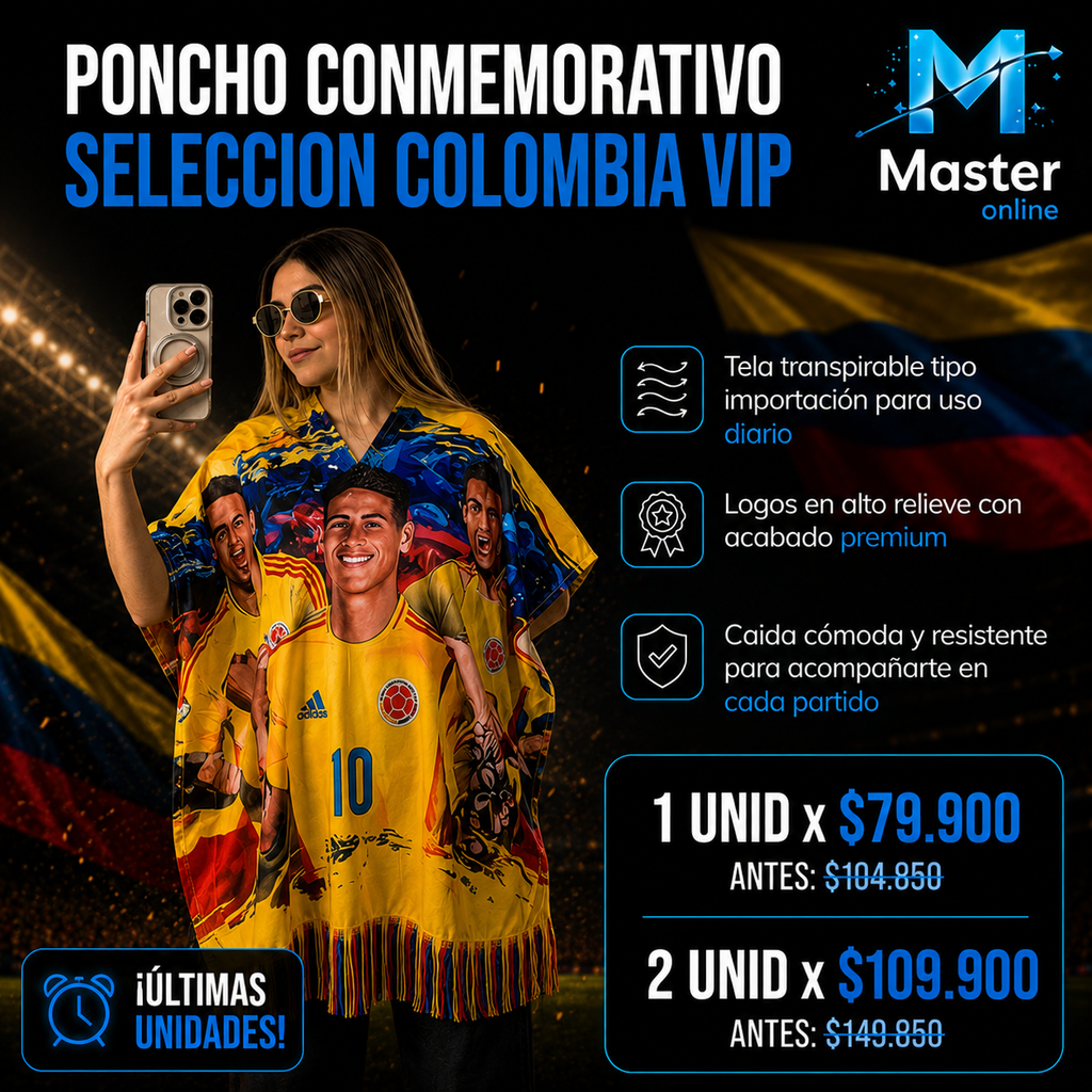 PONCHOS CONMEMORATIVO SELECCION COLOMBIA