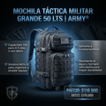 MOCHILA TÁCTICA MILITAR GRANDE 50 LTS | ARMY**®**